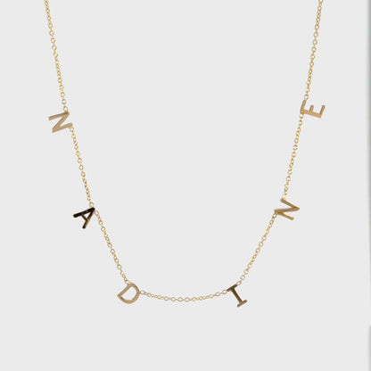 Mini Spaced Letter Necklace