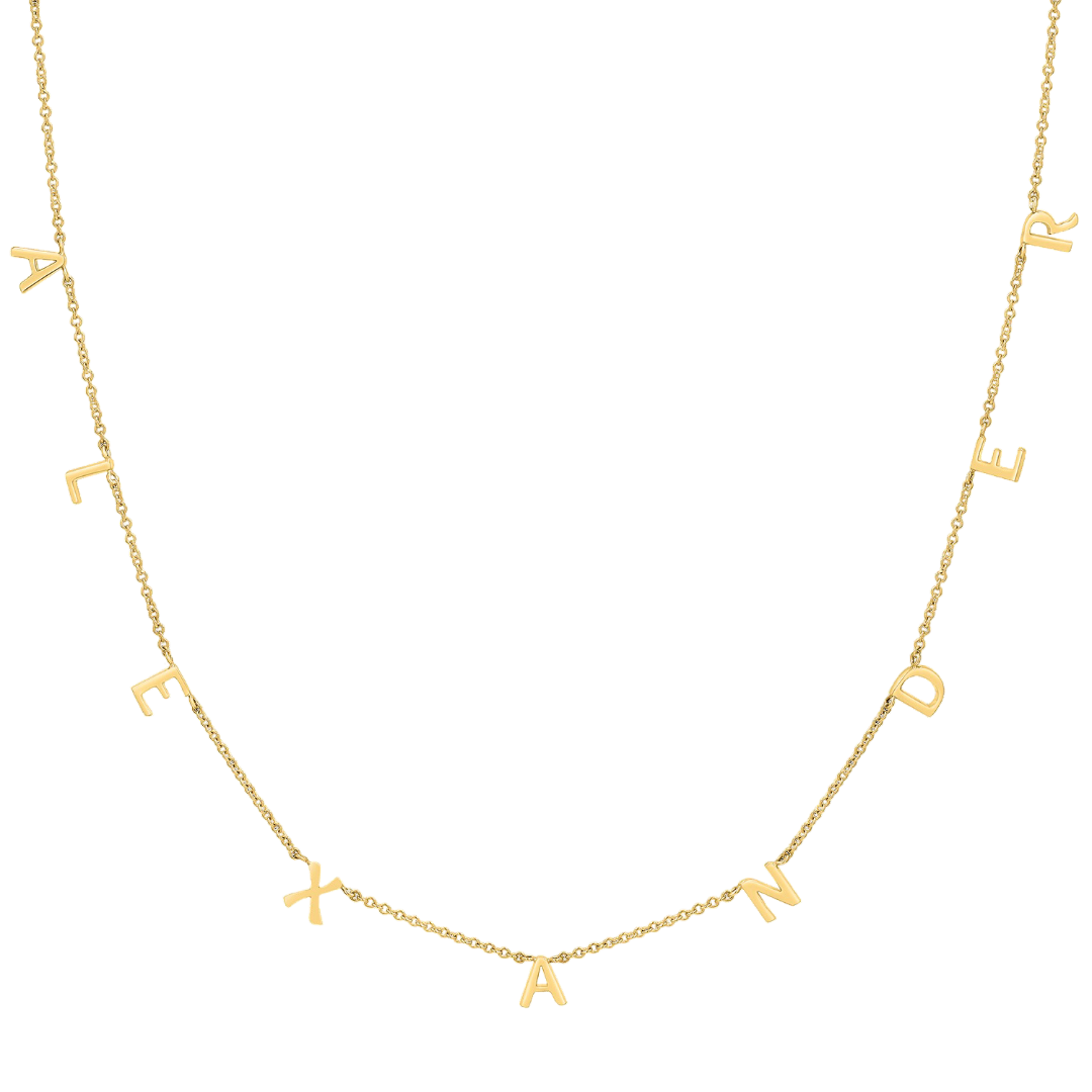 Mini Spaced Letter Necklace