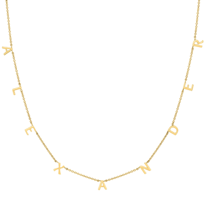 Mini Spaced Letter Necklace