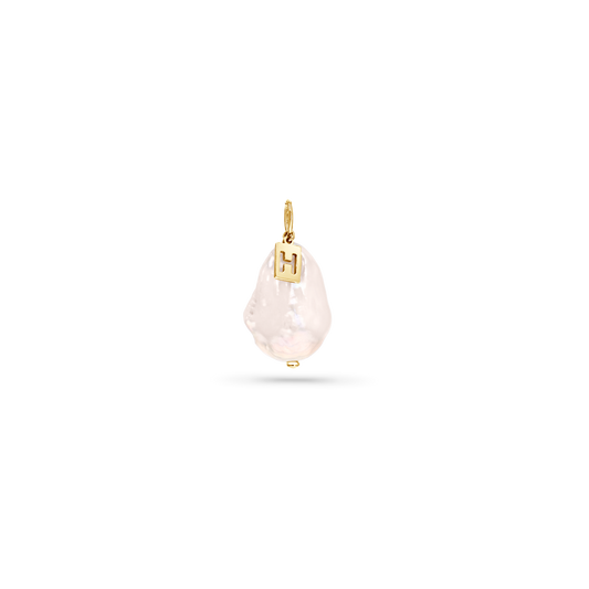 Baroque Pearl Initial Charm