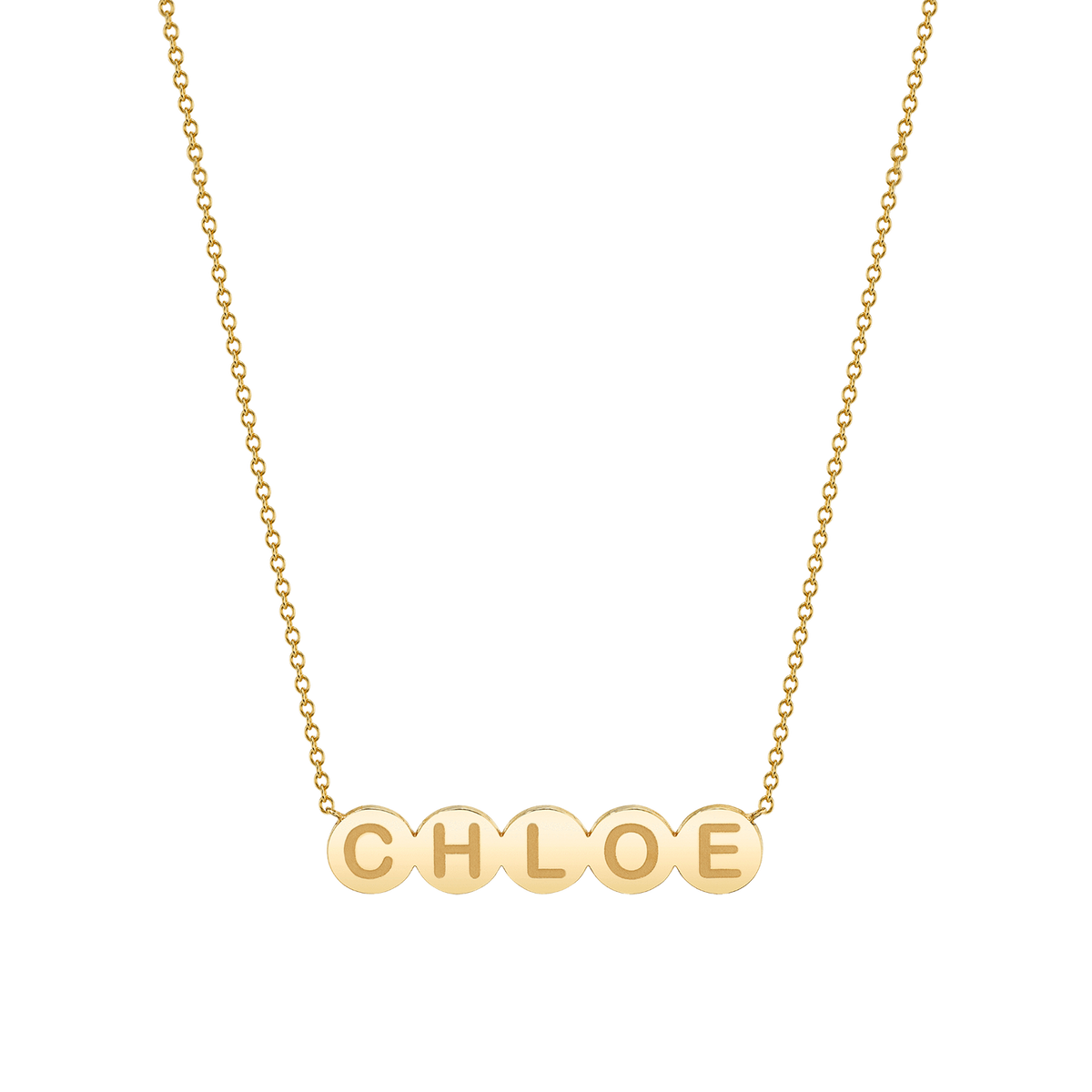 Kids Bubble Round Engravable Necklace