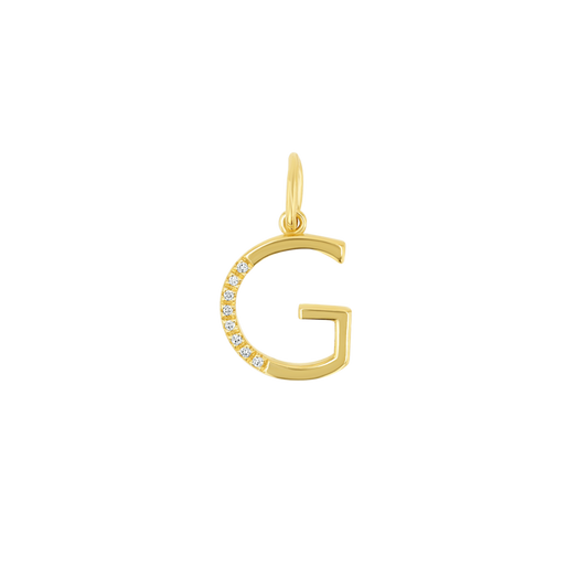 Sprinkle Diamond Initial Charm