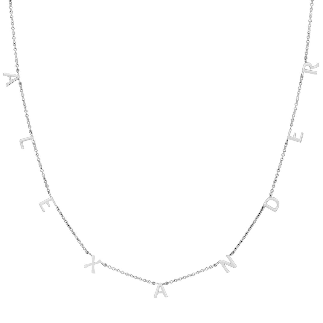 Mini Spaced Letter Necklace