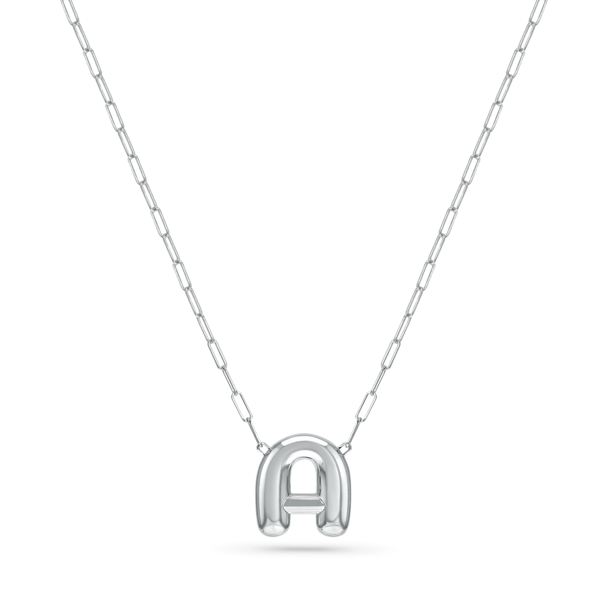 Oversized Puff Letter Necklace