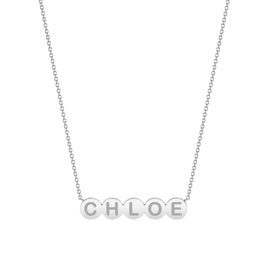 Kids Bubble Round Engravable Necklace