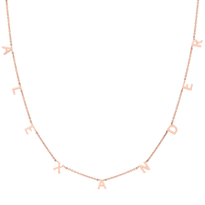 Mini Spaced Letter Necklace