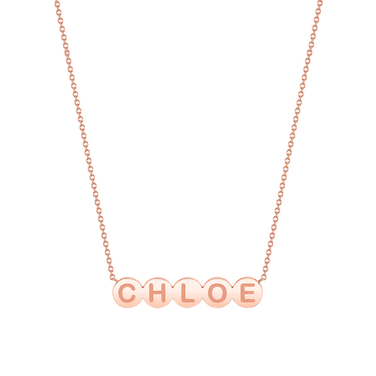 Kids Bubble Round Engravable Necklace